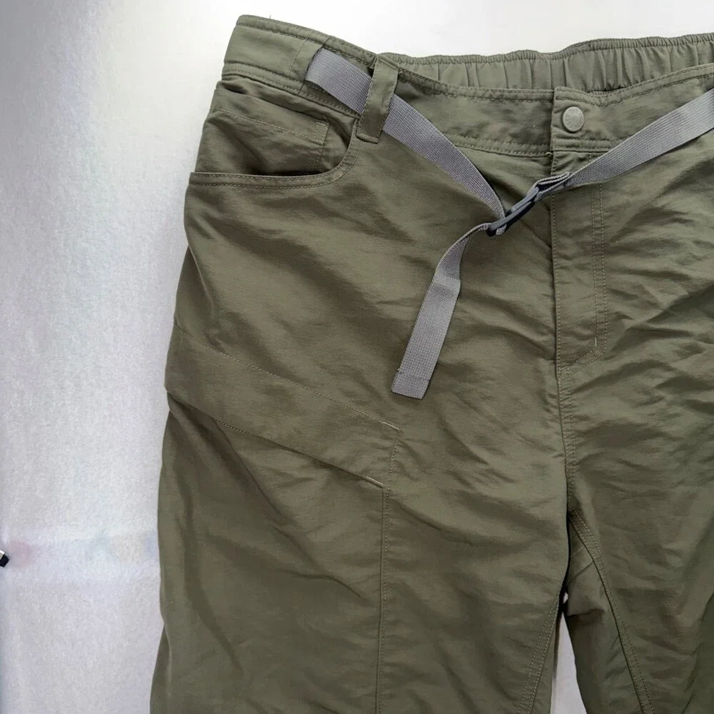 The North Face Travel Pants Mens XXL Olive Green Straight Leg Multiple Pockets